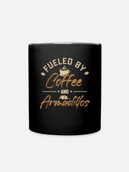 Fueled by Coffee and Armadillos Pink Fairy Lover - Full Colour Mug - black