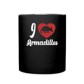 J’aime les tatous Fée rose Chlamyphoridae Lover - Mug uni - noir - Devant