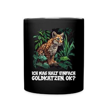 Chats dorés Chat doré - Mug uni - noir - Devant