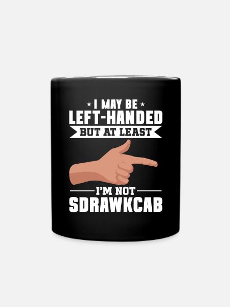 Linkshänder - Tasse einfarbig - Schwarz