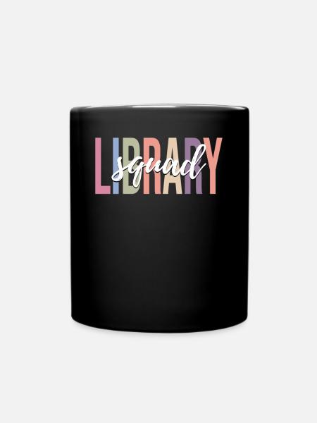 Book lover, reader, librarian - Full Colour Mug - black