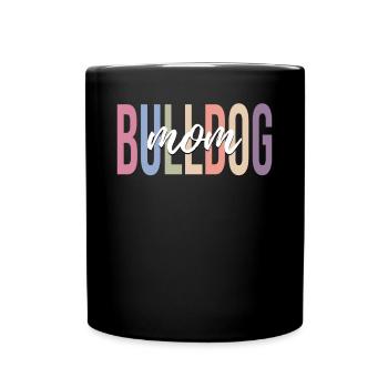 Amoureux des bouledogues - Mug uni - noir - Devant