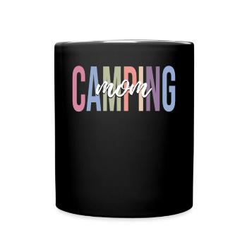 Camping Mom Rv Camper Frauen Camping - Tasse einfarbig - Schwarz - Vorne
