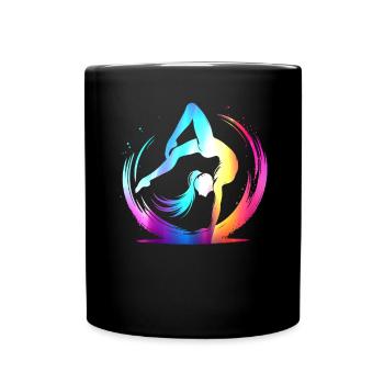 Turnerin Gymnastik Turnverein Turnen Turnsport - Tasse einfarbig - Schwarz - Vorne
