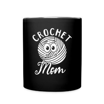 Crocheting Mama Crocheter Crochet Mom - Tasse einfarbig - Schwarz - Vorne