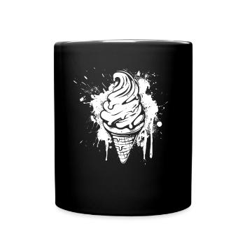 Cornet de glace Splash - Mug uni - noir - Devant