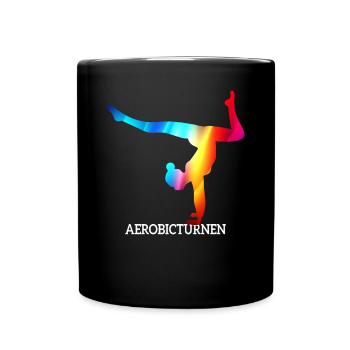 Gymnaste Gymnastique Club de gymnastique Gymnastique aérobique - Mug uni - noir - Devant