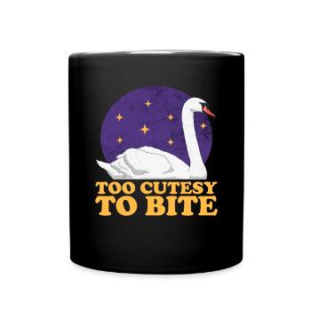 Schwan Schwanenliebhaber Schwäne Geschenk - Tasse einfarbig - Schwarz - Vorne