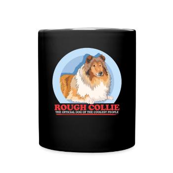 Collie Dogs Longhair Collie Gift - Full Colour Mug - black - Front