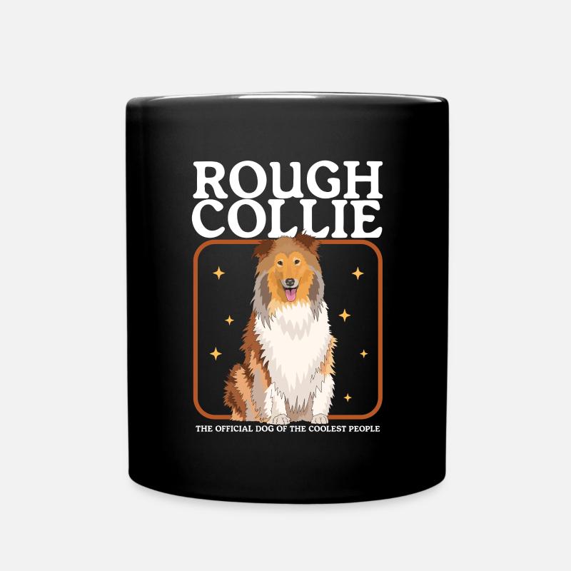 Collie Langhaarcollie Hunde Collies Geschenk - Tasse einfarbig - Schwarz