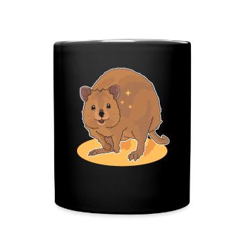 Quokka Kangaroo Short Tail Kangaroo Gift - Full Colour Mug - black - Front