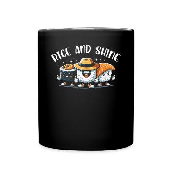 Sushi - Tasse einfarbig - Schwarz - Vorne