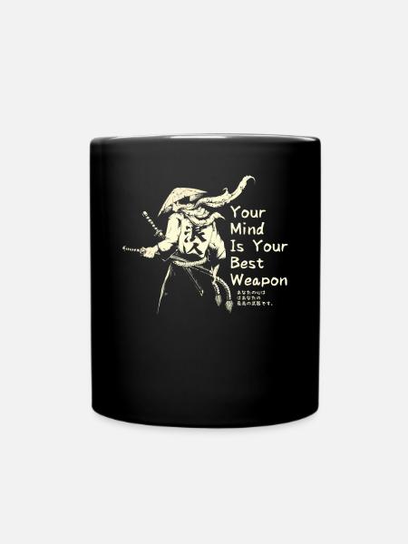 Samurai Ronin Schwertkampf Krieger Geschenk - Tasse einfarbig - Schwarz