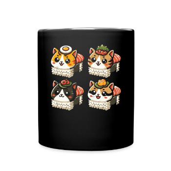 Sushi - Tasse einfarbig - Schwarz - Vorne
