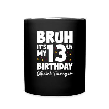 Teenager Teenie Teen Teens Teeny Geschenk - Tasse einfarbig - Schwarz - Vorne