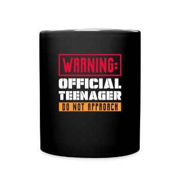 Teenager Teenie Teen Teens Teeny Geschenk - Tasse einfarbig - Schwarz - Vorne