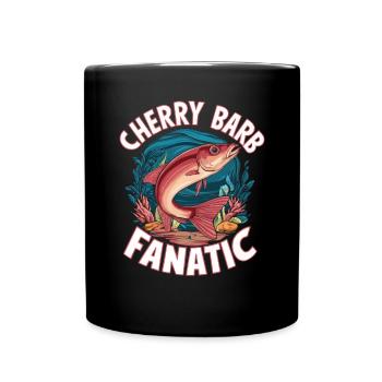 Cerise, Barbe, Poisson, Aquarium, Eau douce, Aquariophilie, - Mug uni - noir - Devant