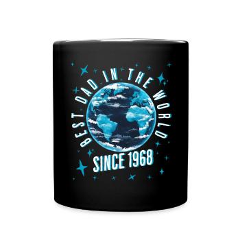Bester Papa der Welt seit 1968 Vatertag - Tasse einfarbig - Schwarz - Vorne
