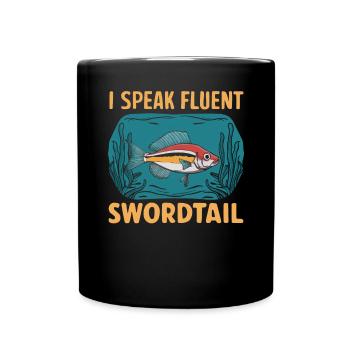 Poisson porte-épée Poisson d'aquarium d'eau douce Aquariste - Mug uni - noir - Devant