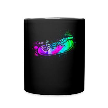 Hot-dog Adulte Aquarelle - Mug uni - noir - Devant