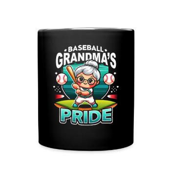Baseball Oma Großmutter Großelterntag - Tasse einfarbig - Schwarz - Vorne