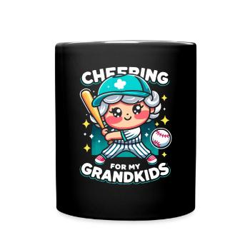 Baseball Oma Großmutter Großelterntag - Tasse einfarbig - Schwarz - Vorne