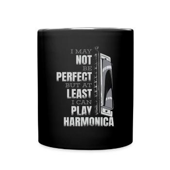 But At Least I Can Play Harmonica Harmonist - Full Colour Mug - black - Front