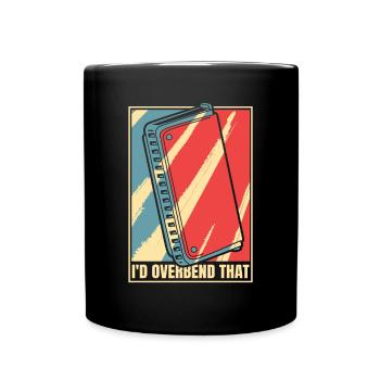 J’exagérerais cette harpe harmoniste à bouche - Mug uni - noir - Devant