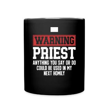Priest Catholic Christian priest - Full Colour Mug - black - Front