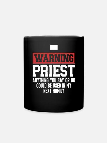 Priester Katholischer christlicher Priester - Tasse einfarbig - Schwarz