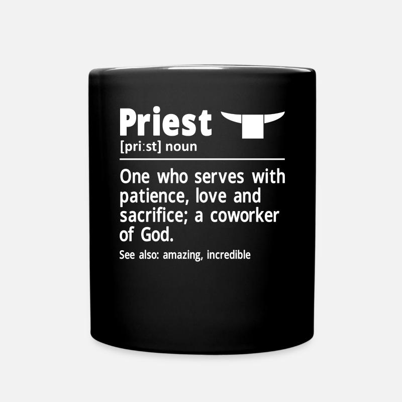 Priester Katholischer christlicher Priester - Tasse einfarbig - Schwarz