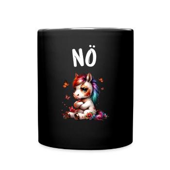 Dicton drôle sur les chevaux Non pour les amoureux des chevaux - Mug uni - noir - Devant