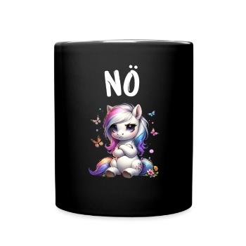 Cheval Drôle Dicton Non pour les amoureux des chevaux - Mug uni - noir - Devant