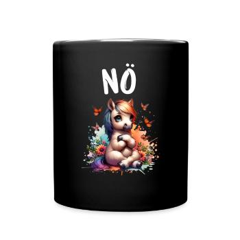 Cheval Drôle Dicton Non pour les amoureux des chevaux - Mug uni - noir - Devant