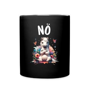 Dicton drôle sur les chevaux Non pour les amoureux des chevaux - Mug uni - noir - Devant