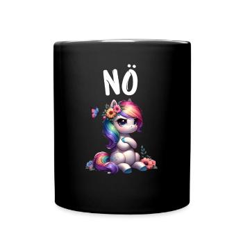 Cheval Drôle Dicton Non pour les amoureux des chevaux - Mug uni - noir - Devant
