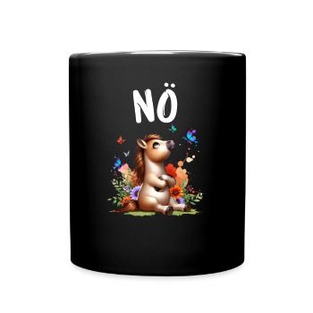 Cheval Drôle Dicton Non pour les amoureux des chevaux - Mug uni - noir - Devant