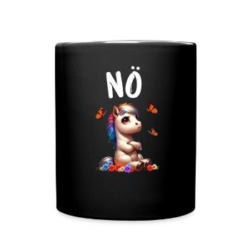 Dicton drôle sur les chevaux Non pour les amoureux des chevaux - Mug uni - noir - Devant