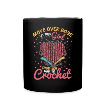 Déplacez-vous les garçons, laissez cette fille vous montrer comment Croch - Mug uni - noir - Devant