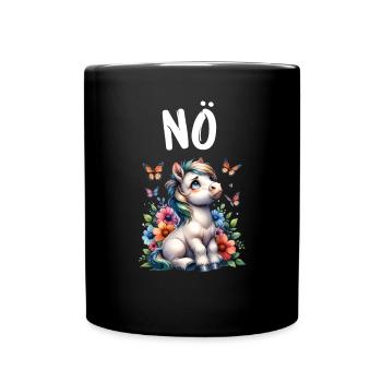Cheval Drôle Dicton Non pour les amoureux des chevaux - Mug uni - noir - Devant
