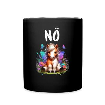 Cheval Drôle Dicton Non pour les amoureux des chevaux - Mug uni - noir - Devant