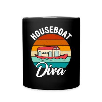 Funny Houseboat Saying - Full Colour Mug - black - Front