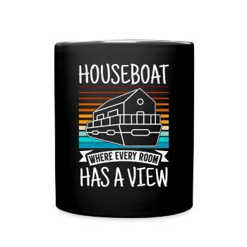 Funny Houseboat Saying - Full Colour Mug - black - Front