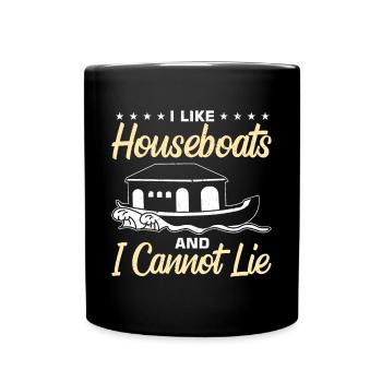 Funny Houseboat Saying - Full Colour Mug - black - Front