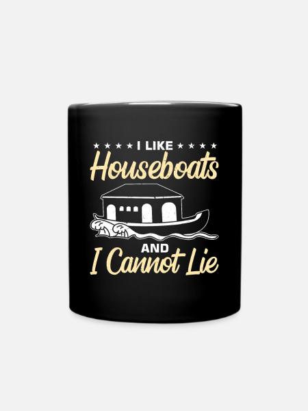 Witziger Hausboot Spruch - Tasse einfarbig - Schwarz