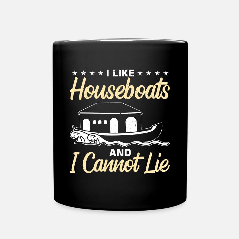 Witziger Hausboot Spruch - Tasse einfarbig - Schwarz