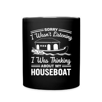 Funny Houseboat Saying - Full Colour Mug - black - Front
