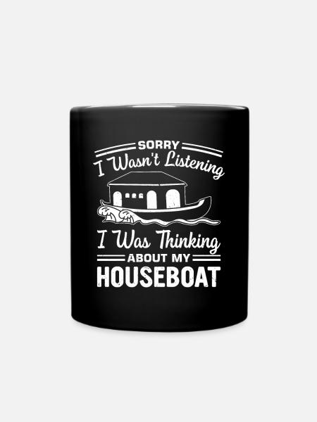 Witziger Hausboot Spruch - Tasse einfarbig - Schwarz