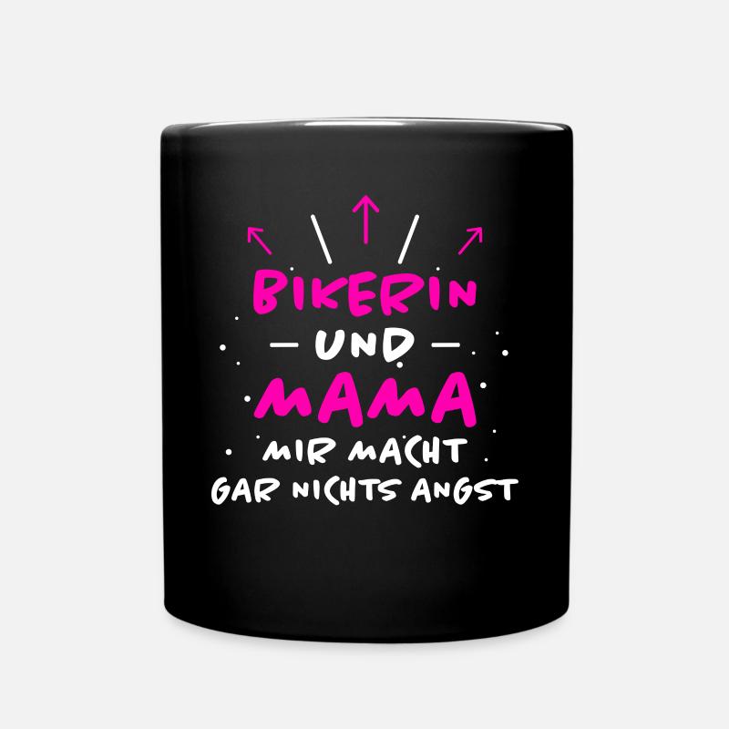 Bikerin Spruch Biker Lustiges Bikerin Geschenk - Tasse einfarbig - Schwarz