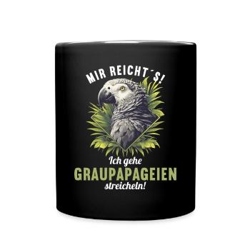 Graupapageien Graupapagei - Tasse einfarbig - Schwarz - Vorne